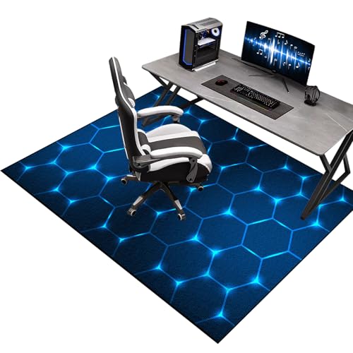 Protector Suelo Silla Ruedas Gaming Alfombra Silla Escritorio Antideslizante Alfombra Silla Gaming Alfombra Oficina para Silla con Ruedas, Alfombra Gamer Suelo, Alfombra Oficina Suelo 70 x 100 cm