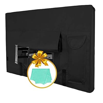 Easy-Going Outdoor TV Cover for 22 to 24 inches LCD, LED, Water Repellent, Weatherproof and Dust-Proof TV Screen Protectors with Cleanig Cloth (24 inch,Black)