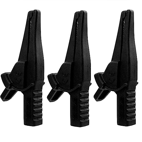 Image of ZIBOO ZB285-3 multimeter Alligator Clips Safety Alligator Clip Compatible with Fluke Phase Rotation Indicator use with TL222 and TL224 Test Leads Substitute for AC285