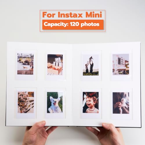 Álbum de fotos Instax Mini con tapa dura de lino lavanda pastel 5