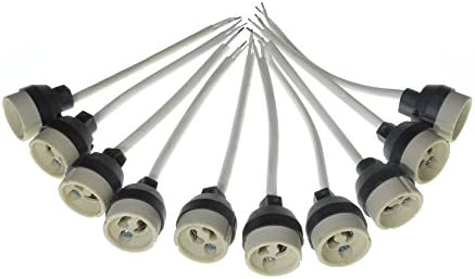 10x GU10 Lamp Holder Lamp Light Fitting Parts Ceramic Lamp Bases Connector GU10 Socket for LED Light Bulbs Halogen Bulbs 10-Pack
