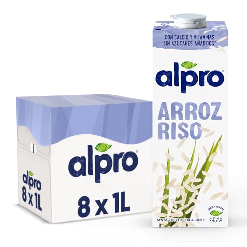 Alpro Bebida Vegetal de Arroz - Pack de 8 x 1L