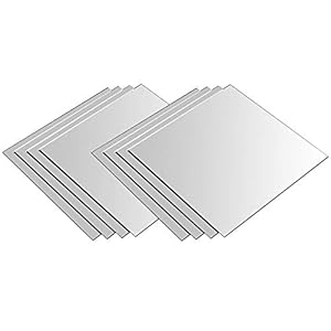 Multistore 2002 Spiegeltegels, 8 stuks, 20,5 x 20,5 cm, wanddecoratie, wandspiegel