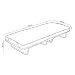 duehome - Plegatin, Cama Plegable Individual, Estructura y Somier, Modelo Bergamo, Medidas:...