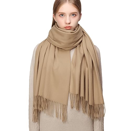 RIIQIICHY Scarfs for Women Fall Winter Pashmina Shawls and Wraps for Evening Dresses Wedding Shawl Blanket Scarves Bronze