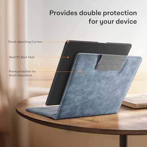 Image of CoBak Premium PU Leather Case for Kindle Scribe 10.2 inch, TouchPad D10, Boox Note Air 3, Folio Cover with Pen Holder, Auto Sleep /Wake, Card Slots & File Folders for Business, Not for Remarkable