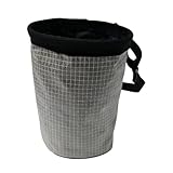 Chatonshen Climbing Chalk Bag Lightweight Chalk Carrier Bag Storage Pouch for Disc Golf Bowling, Silver Gray