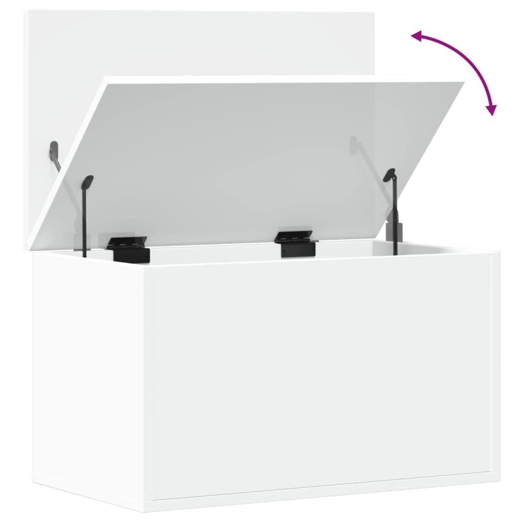 VidaXL Storage Box - 60x35x35 Cm Smoked Oak Engineered Wood Chest/Blanket Box, Versatile Coffee Table, Ample Storage For Living Room - View #10