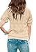Batermoon Girls' Puff Short Sleeve Sweaters Crewneck Hollow Out Knit Pullover Tops Beige
