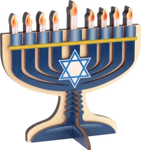 Wooden Hanukkah Menorah - Made in USA