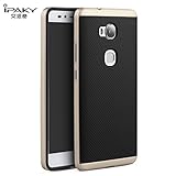 Huawei Honor 5x Case， Lwang Slim Fit Hybrid Bumper Silicone Back Case for Huawei Honor 5x (Hybrid Gold)