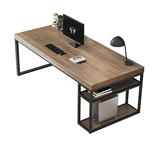 Escritorio de computadora Mesa De Madera Maciza Mesa De Ordenador De Oficina Grosor De Escritorio 5 Cm, Mesa De Juego De Escritorio Multifuncional, Fácil De Montar (Size : 180x80x75cm)