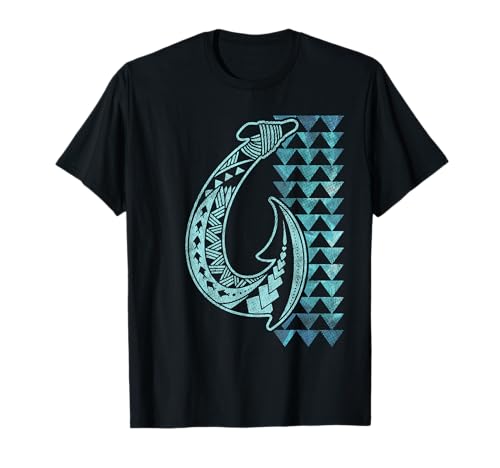 Hawaii Tribal Fish Hook Shark Teeth Hawaiian Maori Vintage T-Shirt