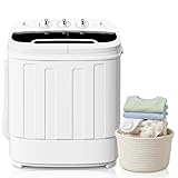 ZENY Portable Clothes Washing Machine Mini Twin Tub Washing Machine 13lbs Capacity with Spin Dryer,Compact...
