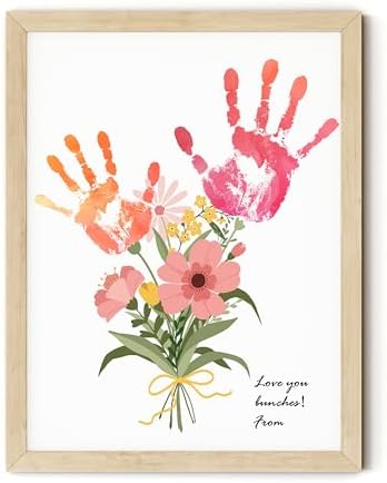 TwoDays Flower Bouquet Handprint Art Craft DIY Kit, Unique Gifts ...