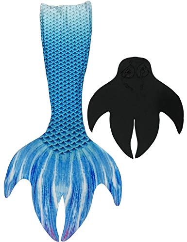 Preisvergleich Produktbild SPEEDEVE Mädchen Meerjungfrauen Schwimmanzug Meerjungfrau Flosse Zum Schwimmen,blau,L