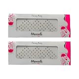 Viviraa Bindi Forehead Stickers, Adhesive Body Jewelry, Indian Daily Use, Round Colorful Dot for Women, Small White Diamond Cut Tiny Stone Bindi, Wedding Makeup for Girls, Kids, Women (Pack of 2)