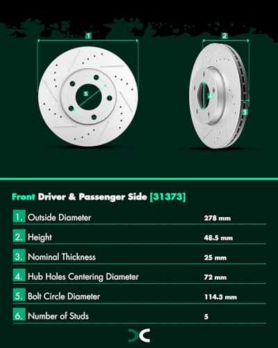 Image of Brake and Rotors Kits,SCITOO 4pcs Brake Rotors and 8pcs Ceramic Brake Pads fit for 2004-2013 for Mazda 3