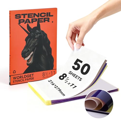 Worldget papel transfer tattoo 50PCS tamaño A4 Térmica de papel calco tatuaje 4 capas Tatuaje Papel