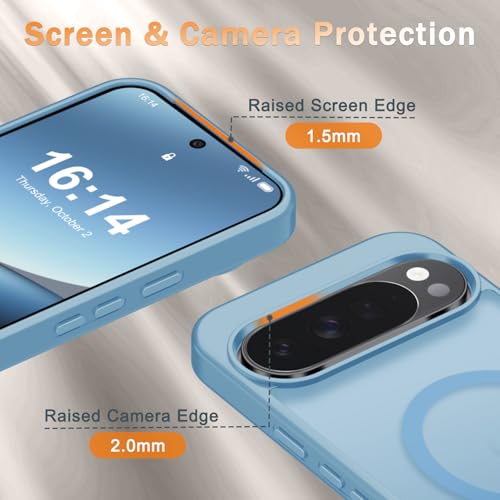 Image of for Google Pixel 10 /10 Pro Case, Matte Magnetic Phone Cover [with 1 Screen Protector] [Support for MagSafe] [Shockproof Military Grade Protection] Translucent Frosted Back, Lavender Purple