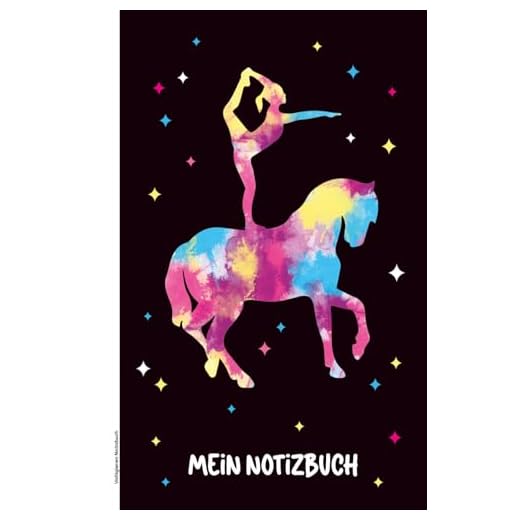 Voltigieren Notizbuch: Pferdemotiv mit Voltigierer schönes Buch A5 mit vielen blanko Seiten Geschenk für Voltigier Mädchen praktisches Tagebuch für Notizen zum Training beim Voltigieren mit Pferd
