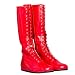Pro Wrestling Costume Boots (Large, Red)