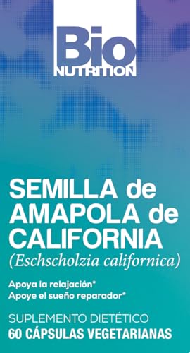 Bio Nutrition California Poppy Vegi-Caps, 60 Count