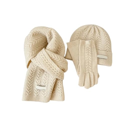 Ensemble trois pièces hiver femme bonnet écharpe gants cadeau idéal
