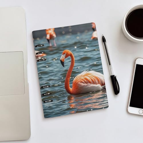 Cuaderno A5 de hojas sueltas Flamingo recargable con cubierta duradera 5