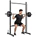 HOMCOM Smith Machine Squat Rack with Pull-Up Bar, Adjustable Weight Rack, Multi-Functional Weight Lifting Barbell Stand for Home, Gym, Strength Training