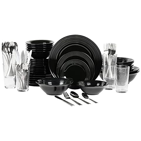 10 Strawberry Street Nova Black Dinnerware Set Cover