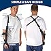 Cnosky 5702957 Arm Sling, Adjustable shoulder Strap with 4-Lab Lock, Breathable fabric for All-Day Comfortable, Black (Large: Height 5'10