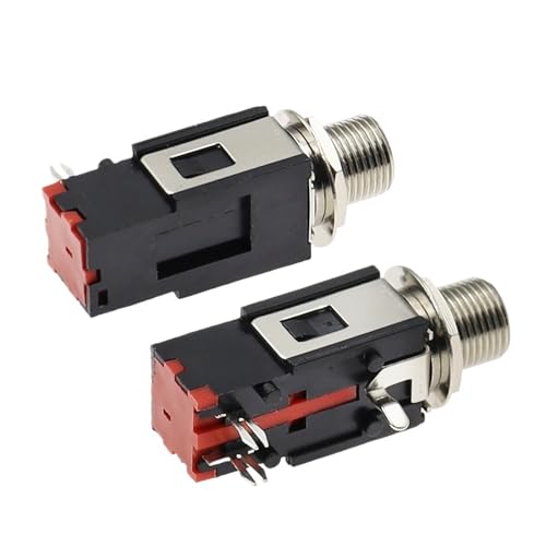 Conector de audio tipo jack de 6,35 mm y ángulo recto modelo PJ-602B para repuesto 2