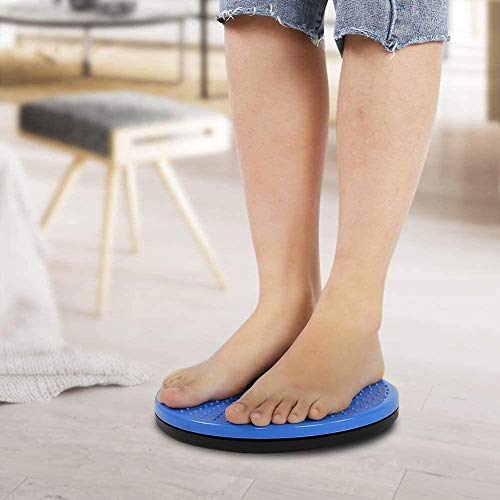 Angleliu Twisting Waist Disc, Body Shaping Twisting Waist Aerobic Machine Rotating Board Female Twister Exercise Fitness Slim Sports Equipment (Big Round Beads(Blue))