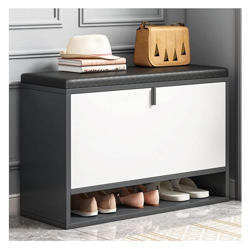 Banc d'entrée en bois et meuble à chaussures multifonctionnel pour salon