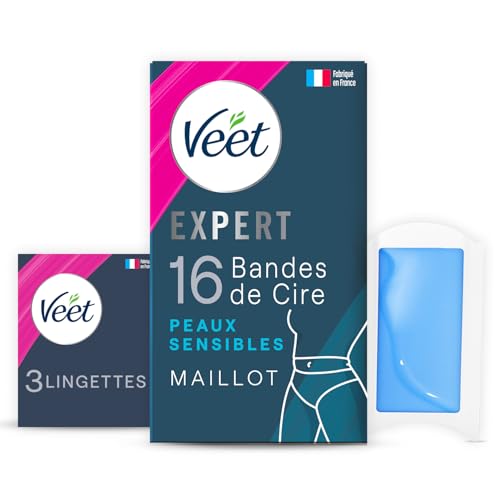 Veet Expert - 16 Cold Wax Strips - For Sensitive Skin - Perfect Workmanship - Long Lasting Hair Removal