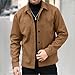 Mens Wool Blend Jacket Long Sleeve Lapel Collar Pea Coat Casual Classic Button Down Jackets Fall Winter Outerwear