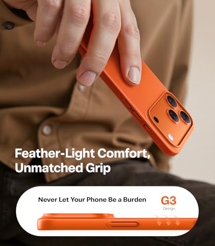 Image of TORRAS Slim Fit for iPhone 17 Pro Case Thin 6.3 inch Velvety Matte Orange