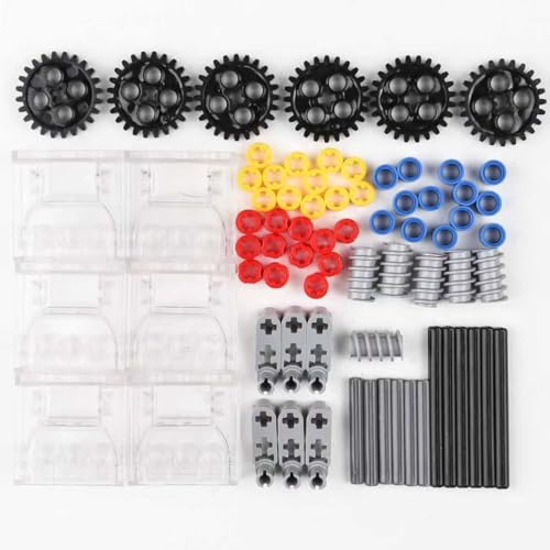 Image of SEEMEY 5 Sets Technic Parts Assembly Gearbox Compatible with Part 6588 | Variable Speed, Steering Device, Trans-Clear