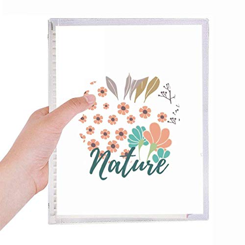 Carnet de peinture à feuilles rechargeables motif plantes oranges
