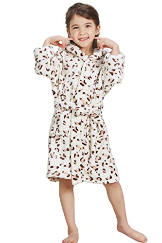 Boys Girls Robe Hooded Bathrobe Toddler Robes Soft Coral Fleece Pajamas Unisex Dressing Gown for Kids3