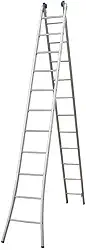 Escada Profissional Articulada e Extensivel 11 Degraus 2X11 em Aluminio Capacidade 120kg