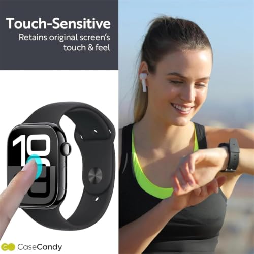 Image of BIGFACE Casecandy - [Pack of 2 Screen Protector Guard For Apple Watch 46mm Series 11 /10 | HD Screen Guard for Apple Watch Series 10 / Series 11 46mm - HD /Easy Installation Kit