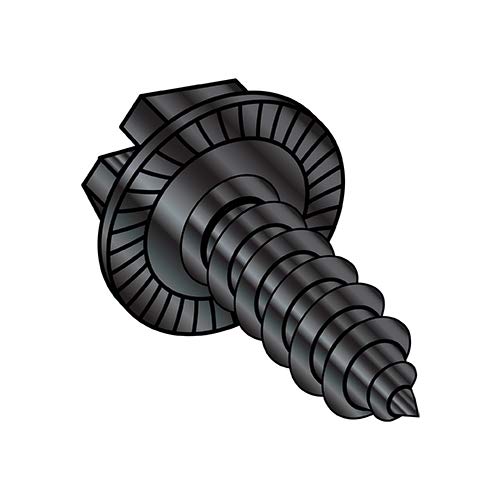 Tornillo autorroscante hexagonal 10-16X3/8 negro paquete 8000