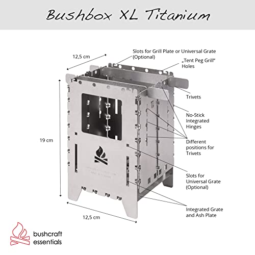 Bushbox XL Titanium système de cuisson multi-combustible pliable