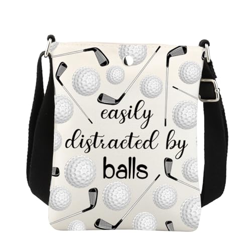 Golf Crossbody Bag Golf Gifts Easily Distracted By Balls Crossbody Bag Funny Golf Gift Golf Fans Gift Golfing Crossbody Purse3