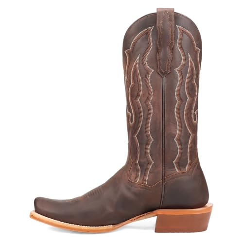 Dan Post Boots Mens Oakwood Embroidered Square Toe Pull On Casual Boots Mid Calf - Brown3
