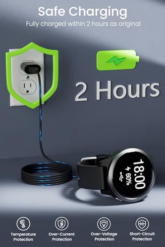Yaekea 2 Stücke Ladekabel Kompatibel mit Garmin Fenix 7/7S/7X/6/6S/6X Pro/5/5S/5X Plus, Forerunner 745/935/945/45/45S/245, Vivoactive 3/4/4s/5, Instinct Venu 2/3, Approach S10 S40 USB Ladegerät Kable