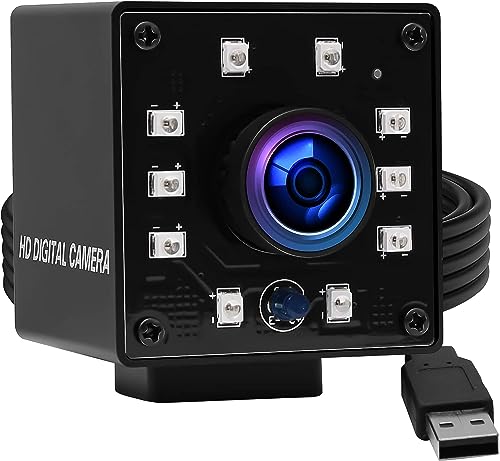 Svpro 1080P Caméra de Vision Nocturne Fisheye USB CMOS OV2710 IR LED Webcam Infrarouge Avec IR Cut...