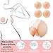 Nipple Covers Silicone Pasties Waterproof Excellent Permeability Prevent Embarrassing Outline Prevent Accidental Exposure Reusable Breast Petals(1 Round+1 Flower)